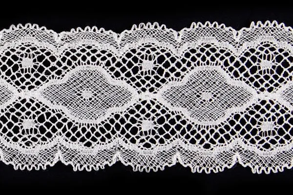 1 1/2" White Galloon Heirloom Lace (Made in France)