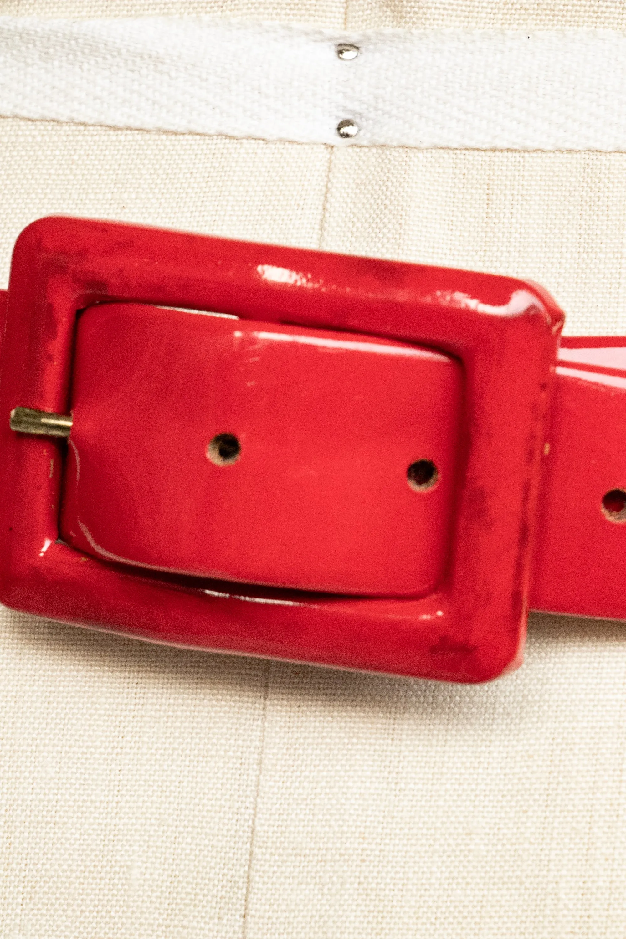 1950s Belt Red Adjustable Waist Cinch M