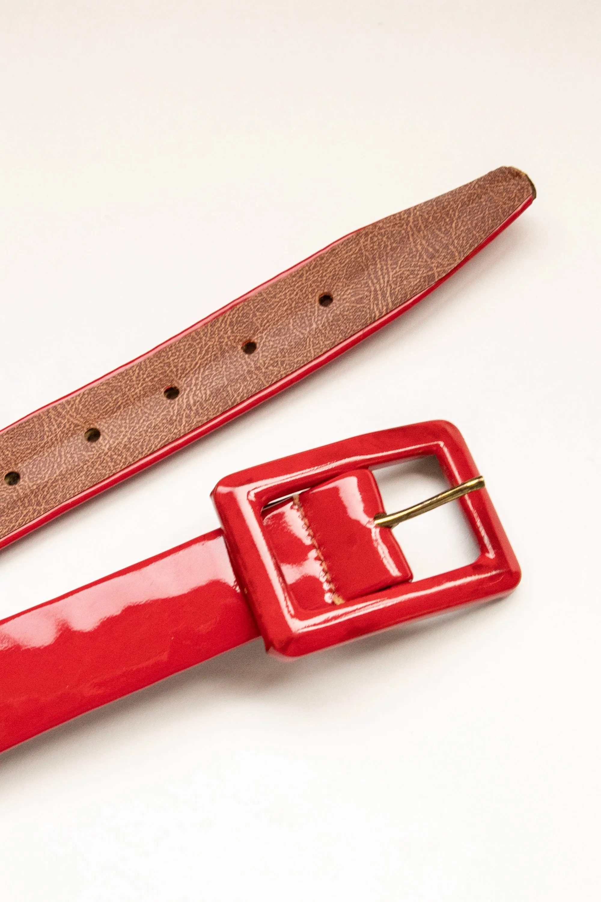 1950s Belt Red Adjustable Waist Cinch M