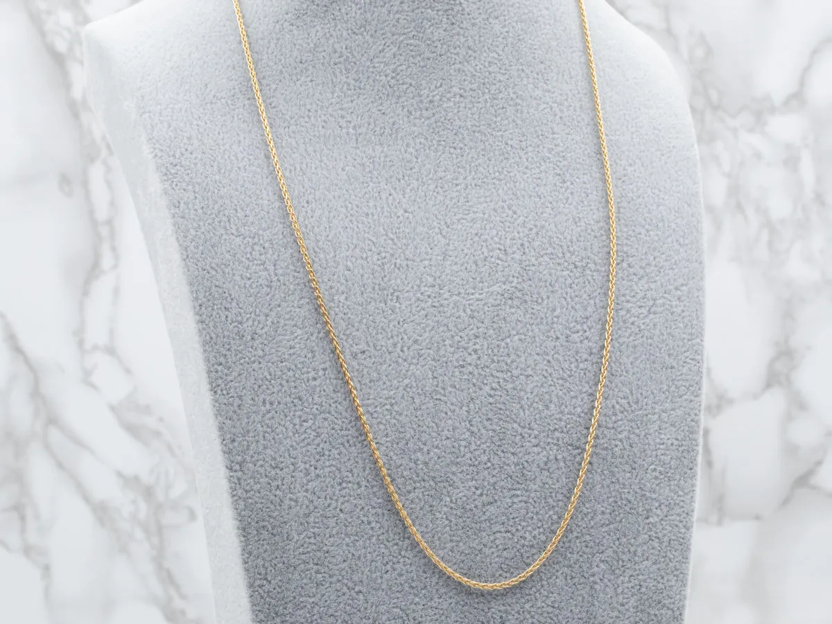 21-Inch Gold Wheat Chain