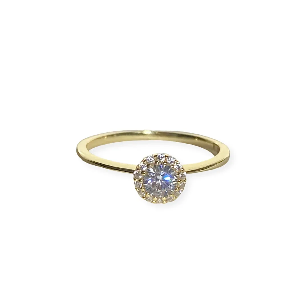 Adriene Round Petite Halo Ring