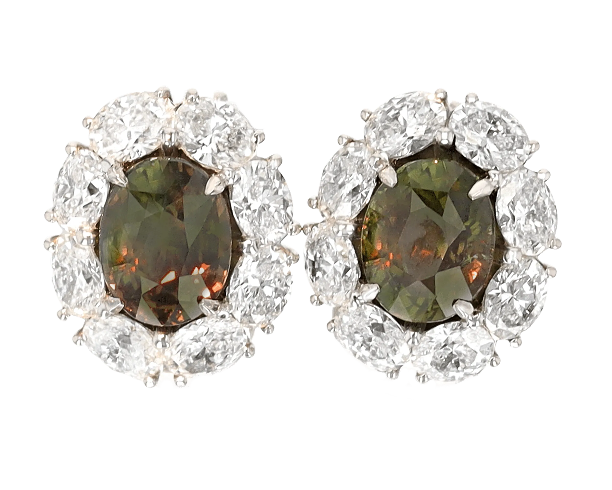 Alexandrite and Diamond Earrings