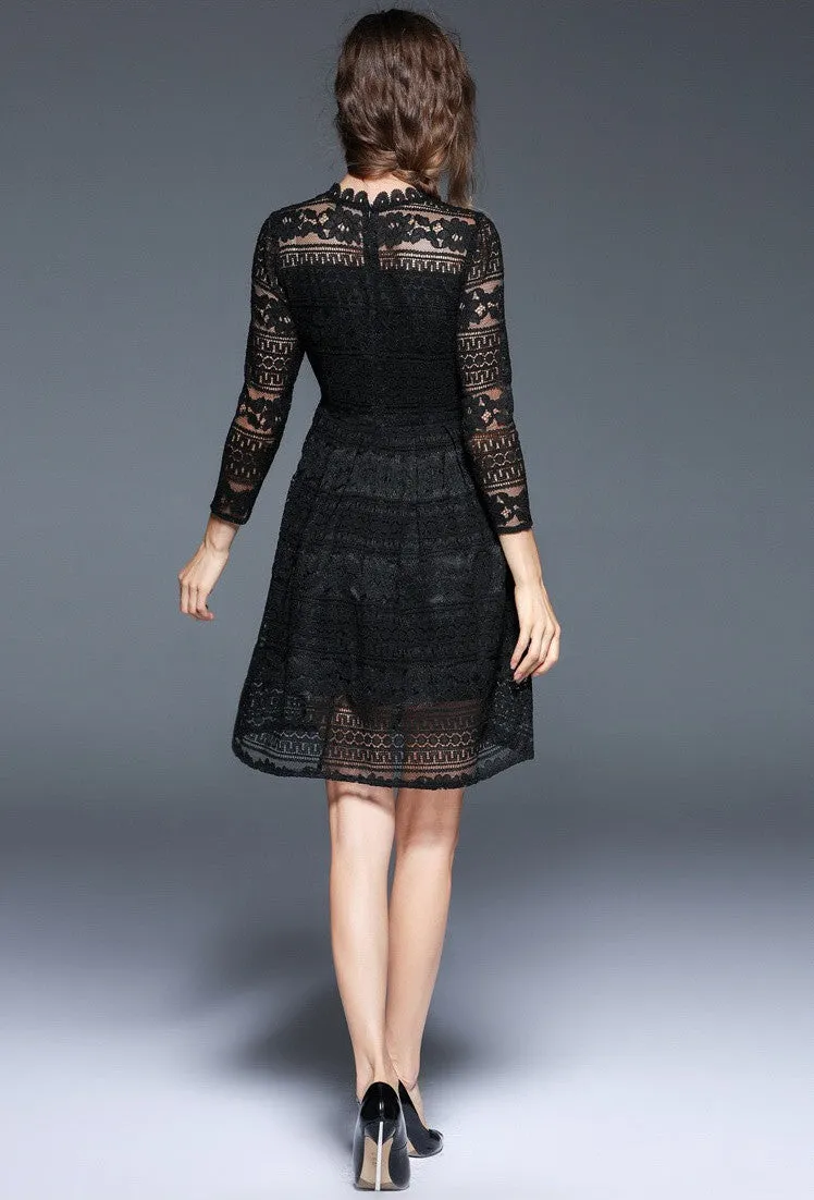 All-Over Lace Midi Dress