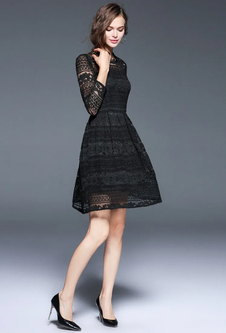 All-Over Lace Midi Dress