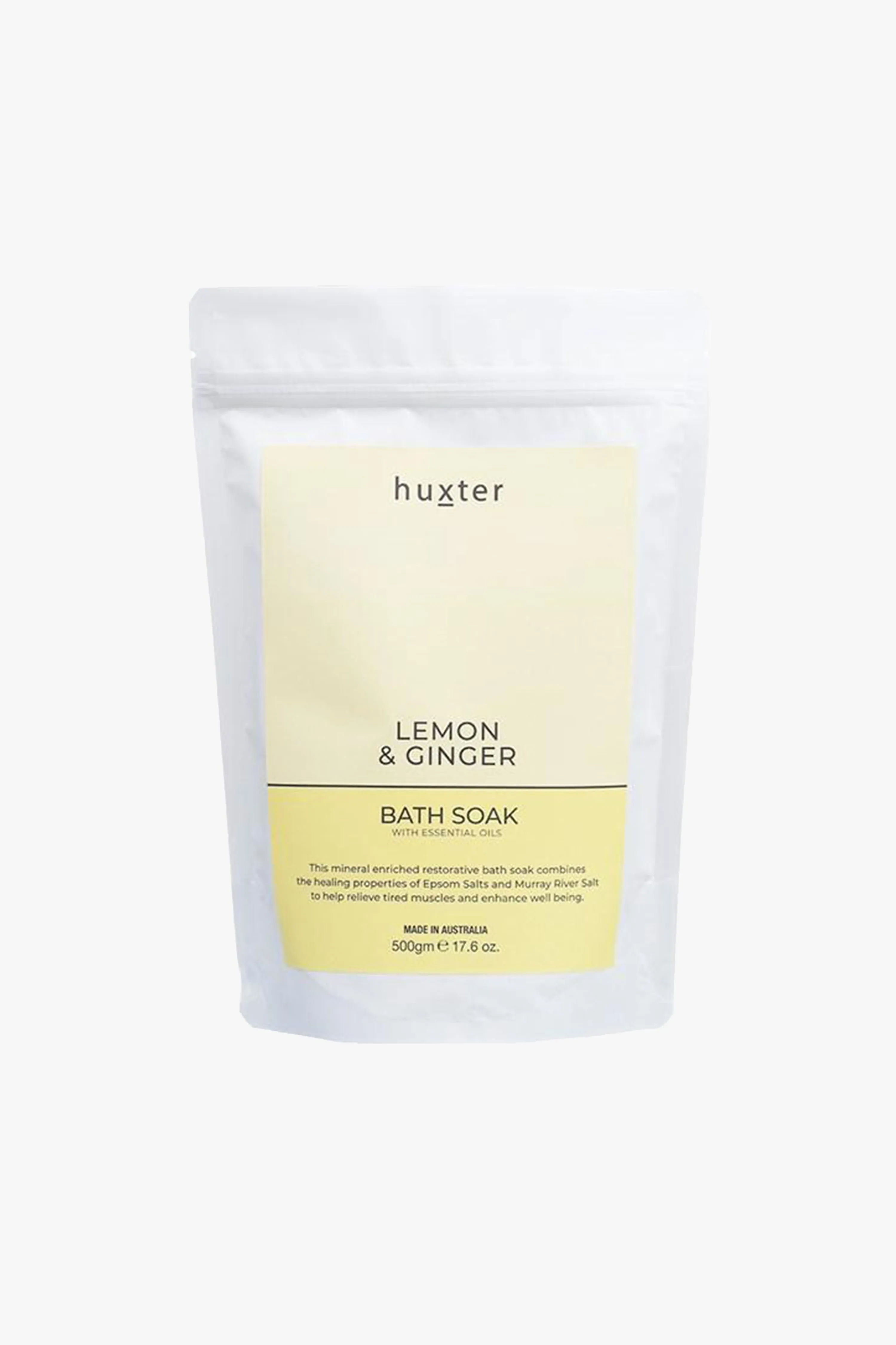 Bath Soak 500gm Pastel Yellow Lemon   Ginger