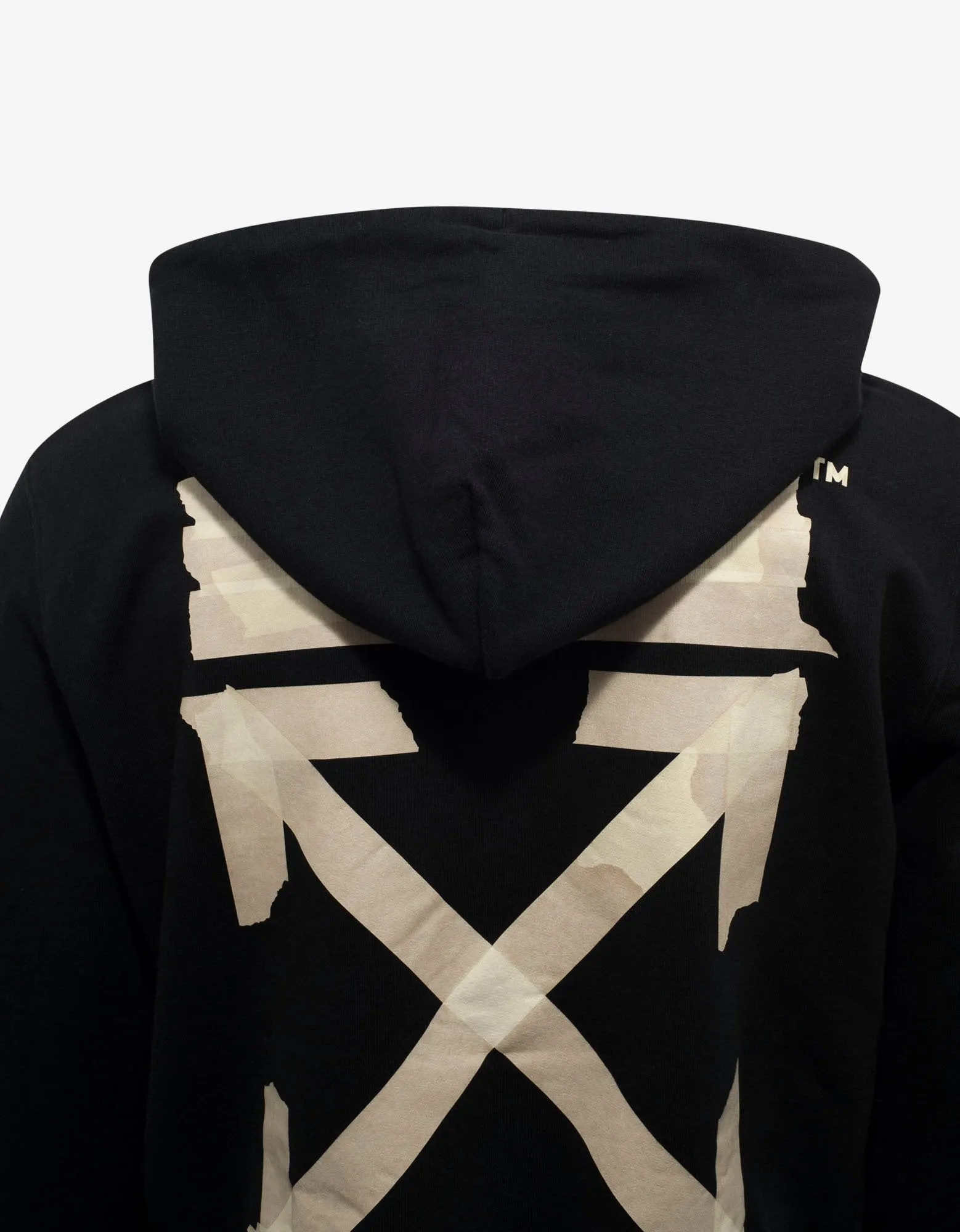 Black Tape Arrows Print Zip Hoodie -