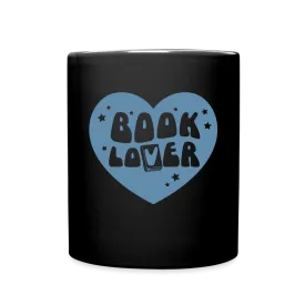 Book Lover: Black Ceramic Mug for Bibliophiles