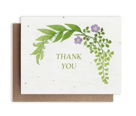 Botanical Thank You Plantable Herb  Seed Card