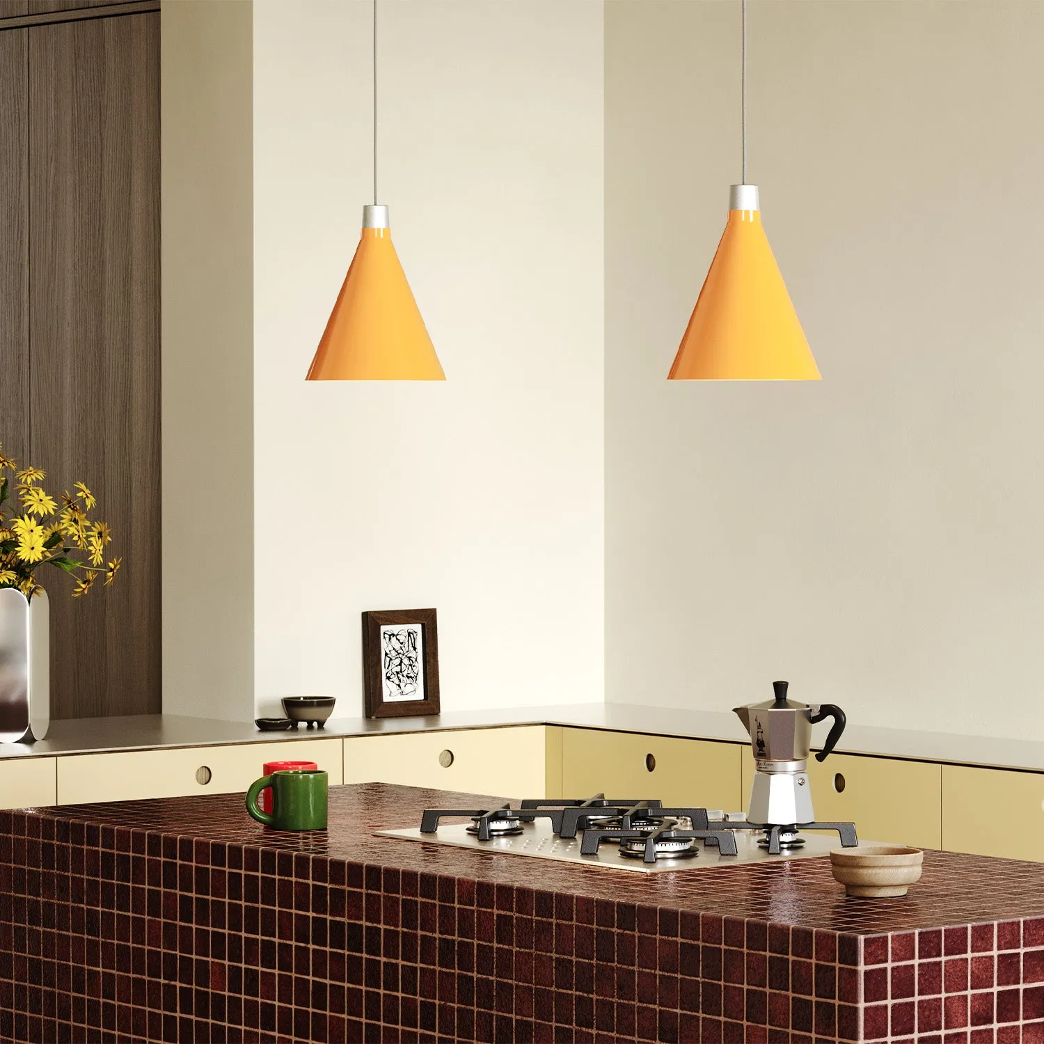 Bower Pendant Light Small in Yellow