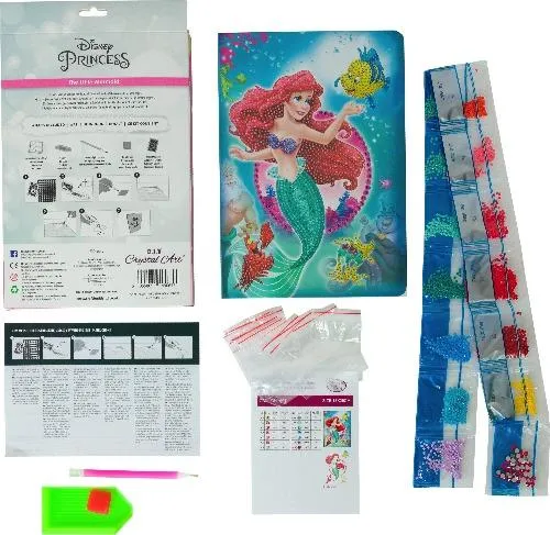 CANJ-DNY601: The Little Mermaid, Crystal Art Notebook