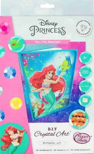 CANJ-DNY601: The Little Mermaid, Crystal Art Notebook