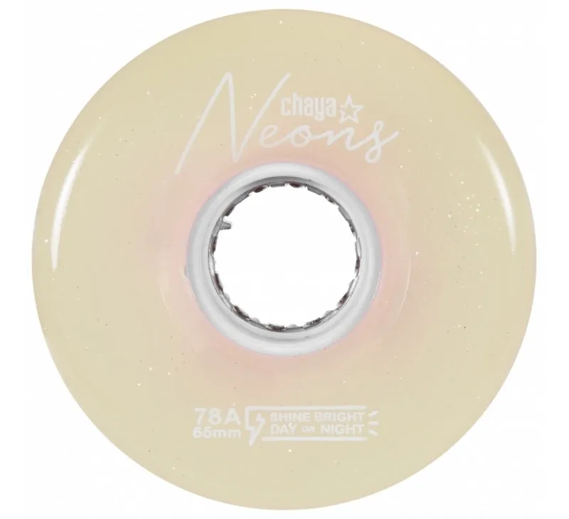 Chaya Light Up Quad Wheels - Neon White