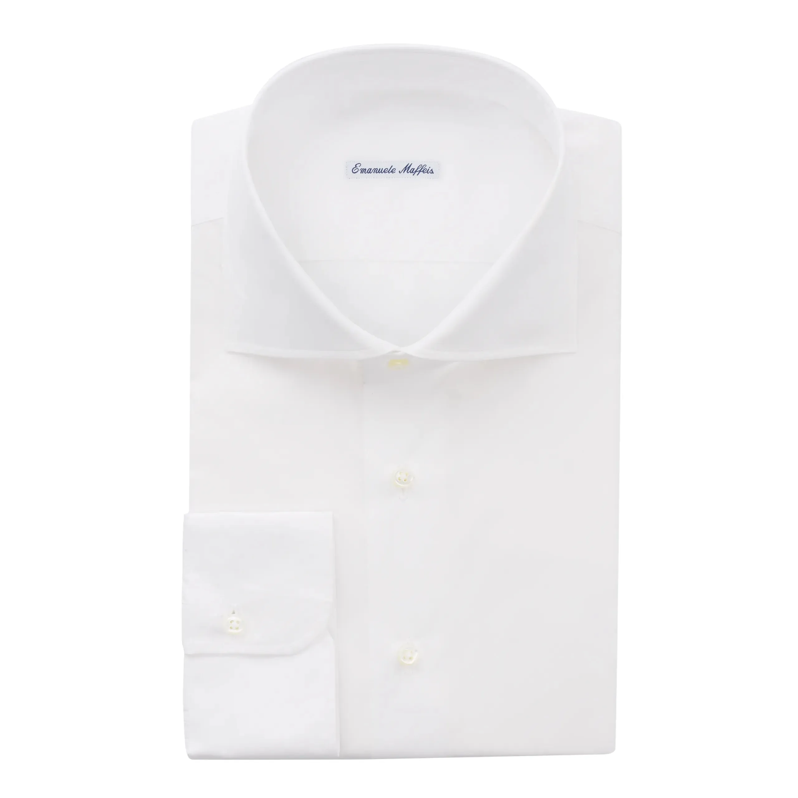 Classic Cotton White Shirt with Cutaway Collar