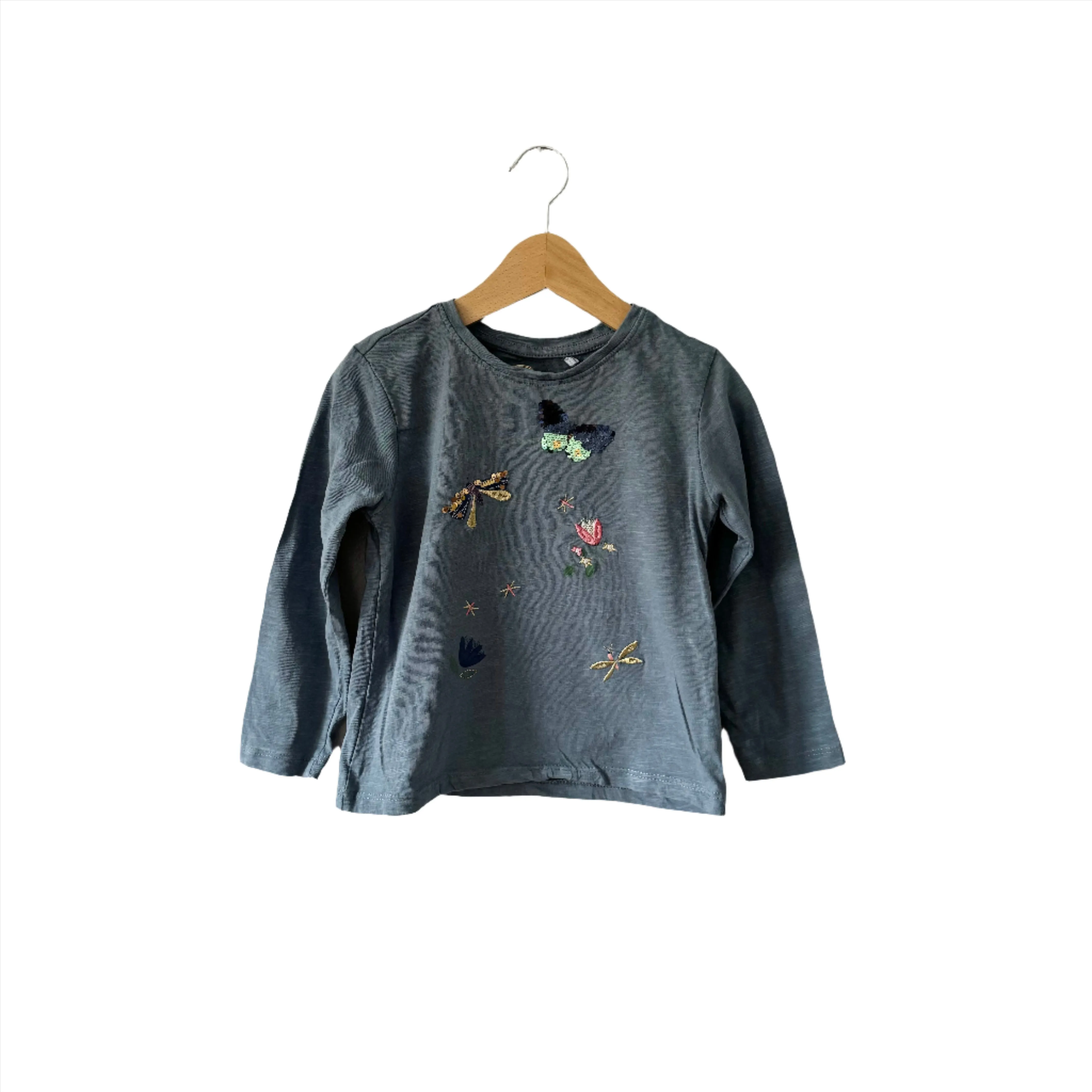 Cool Club / Long sleeve top - embroideries / 110cm(4-5Y)