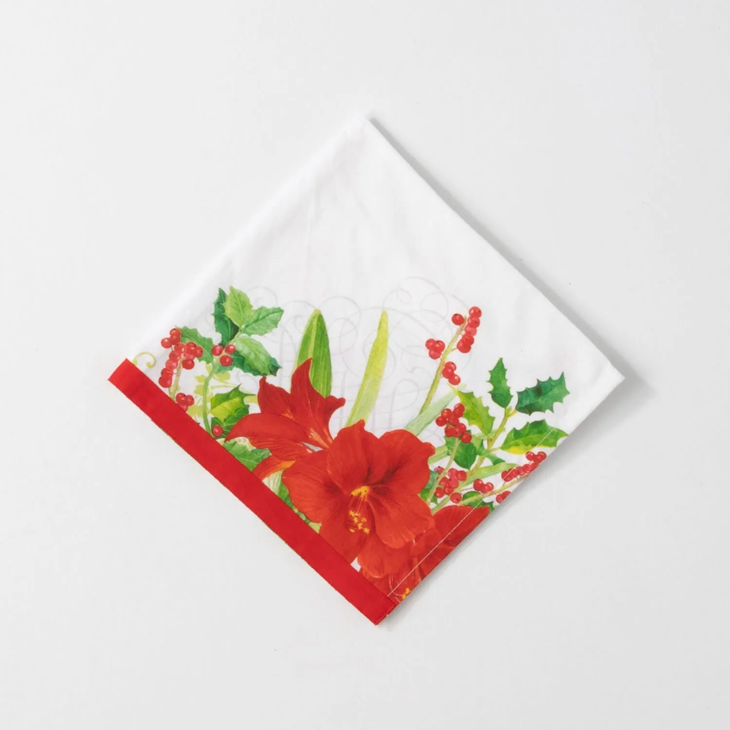 Cotton Poinsettia Napkin Set