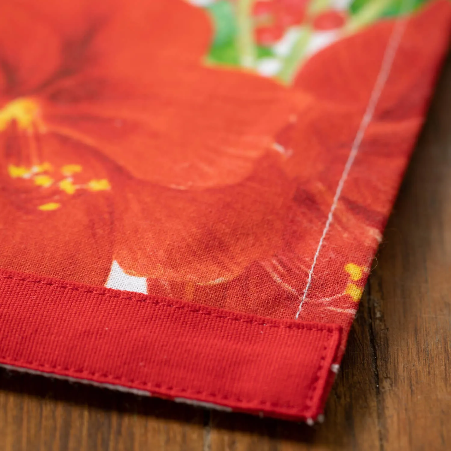 Cotton Poinsettia Napkin Set