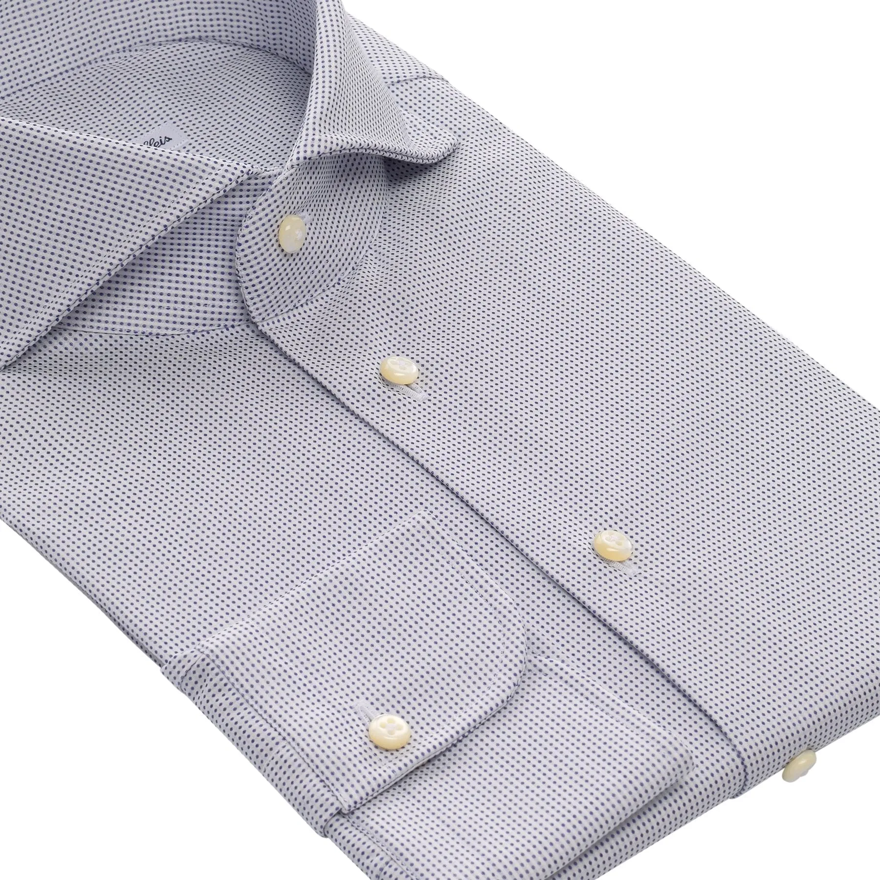 Cotton Shirt with Dots Print