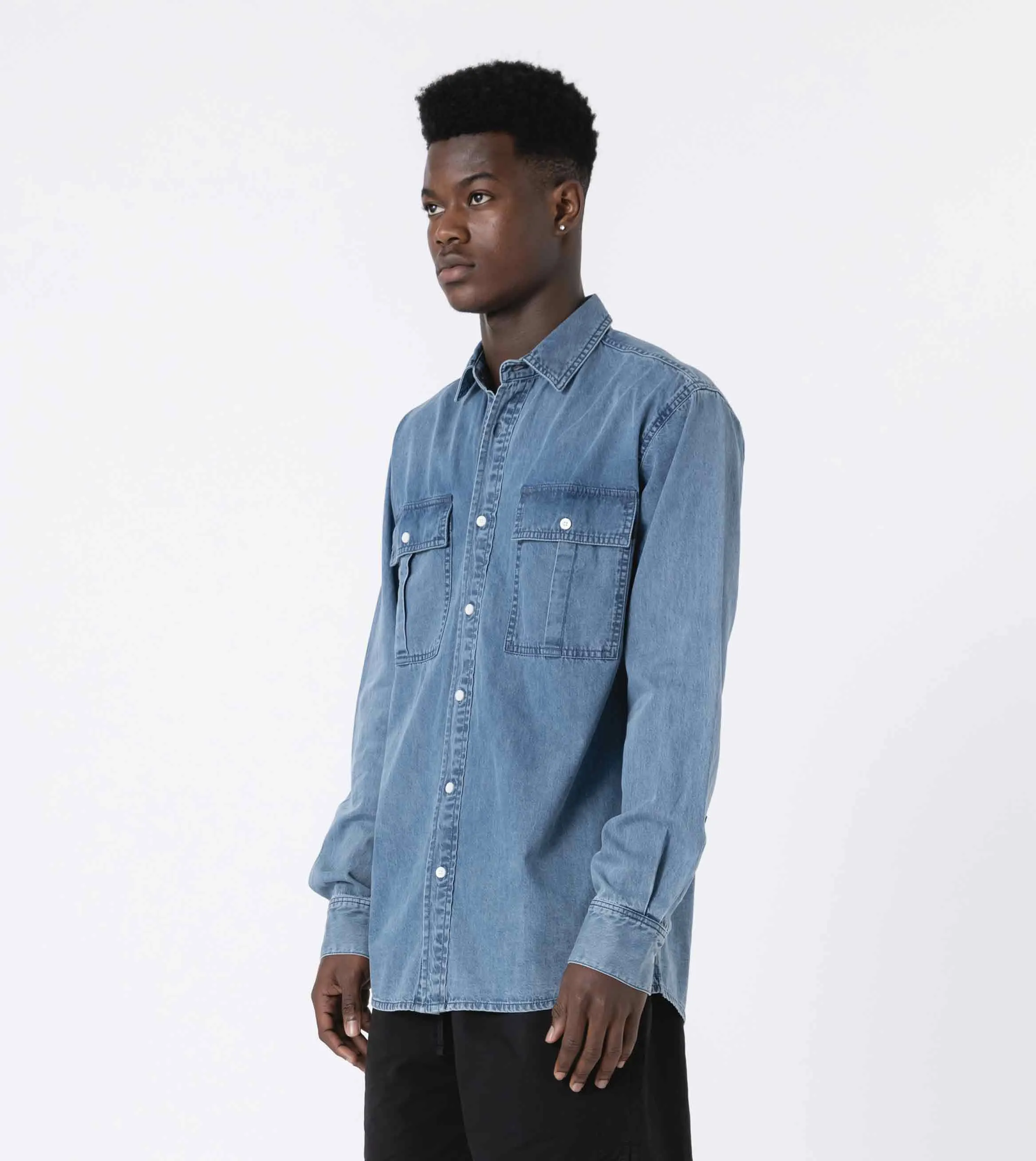 Denim LS Shirt Essential Blue