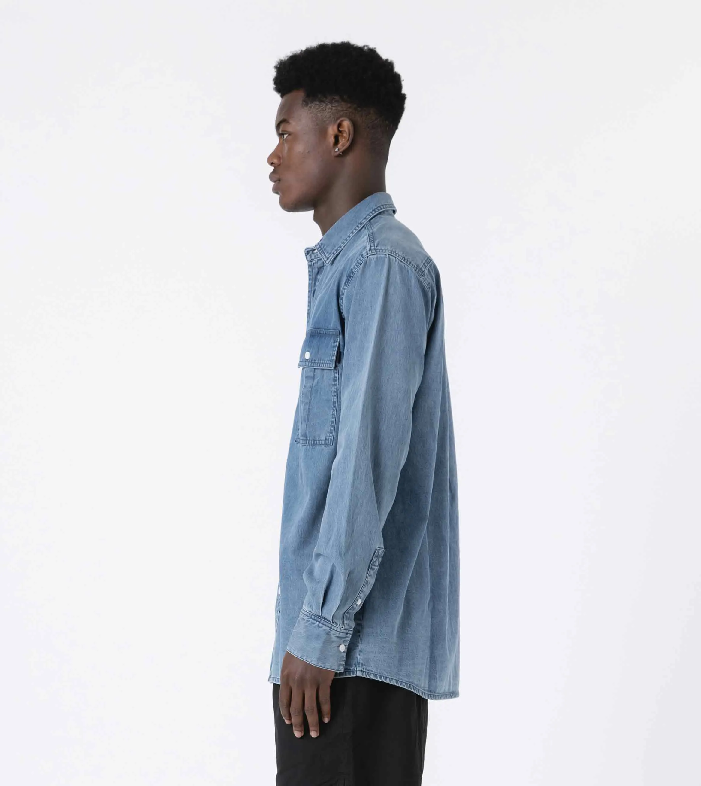 Denim LS Shirt Essential Blue