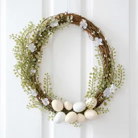 Egg, Foliage and Twig Easter Wreath