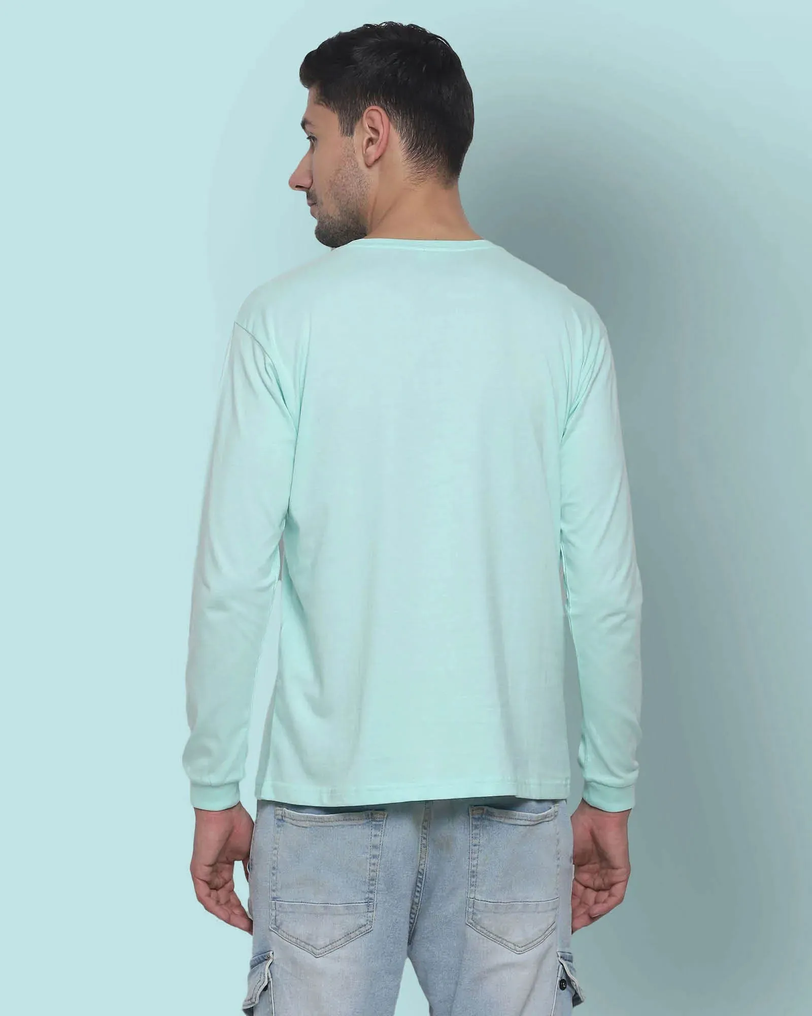 Full Sleeves Crew Neck: Pale Green