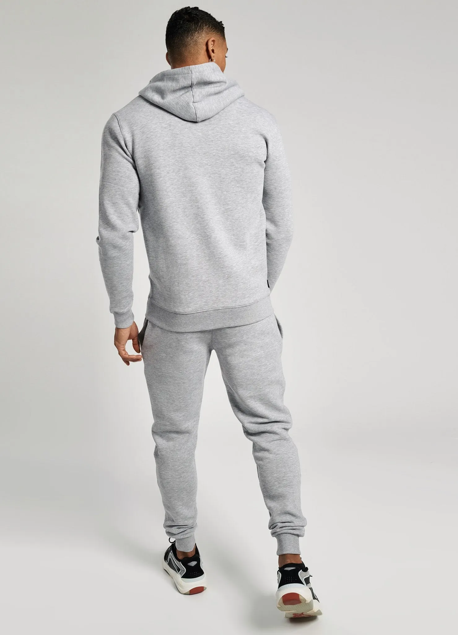 GK Basis Zip Through Hoodie - Grey Marl