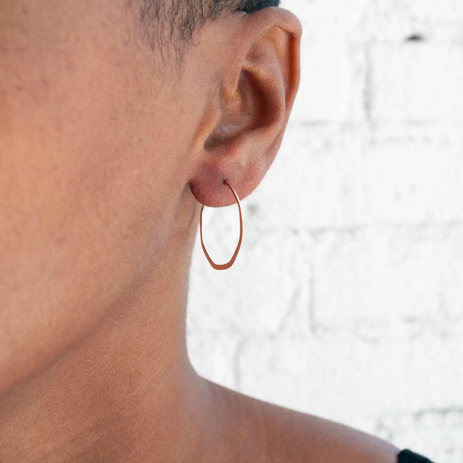 Gold Octagon Hoops