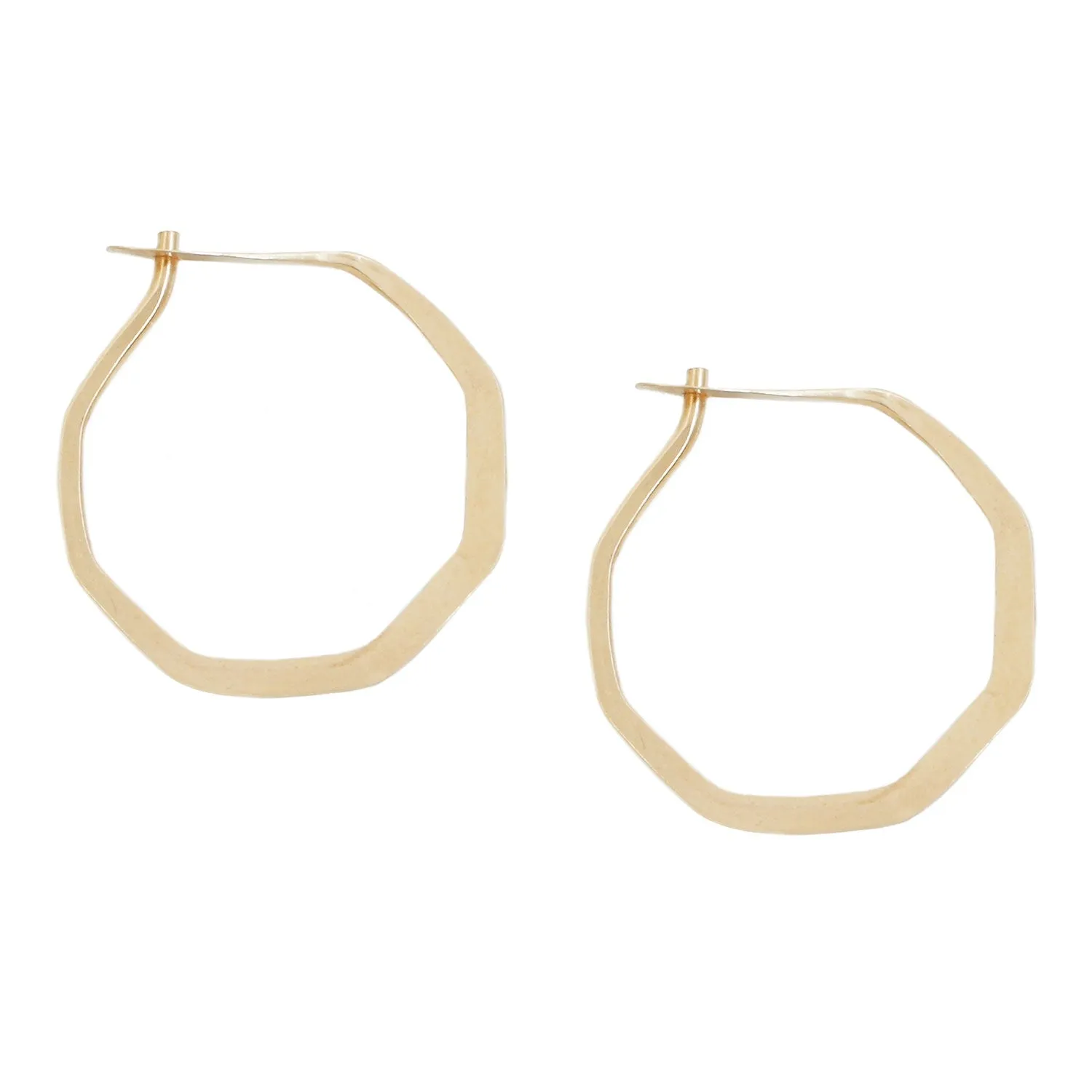 Gold Octagon Hoops