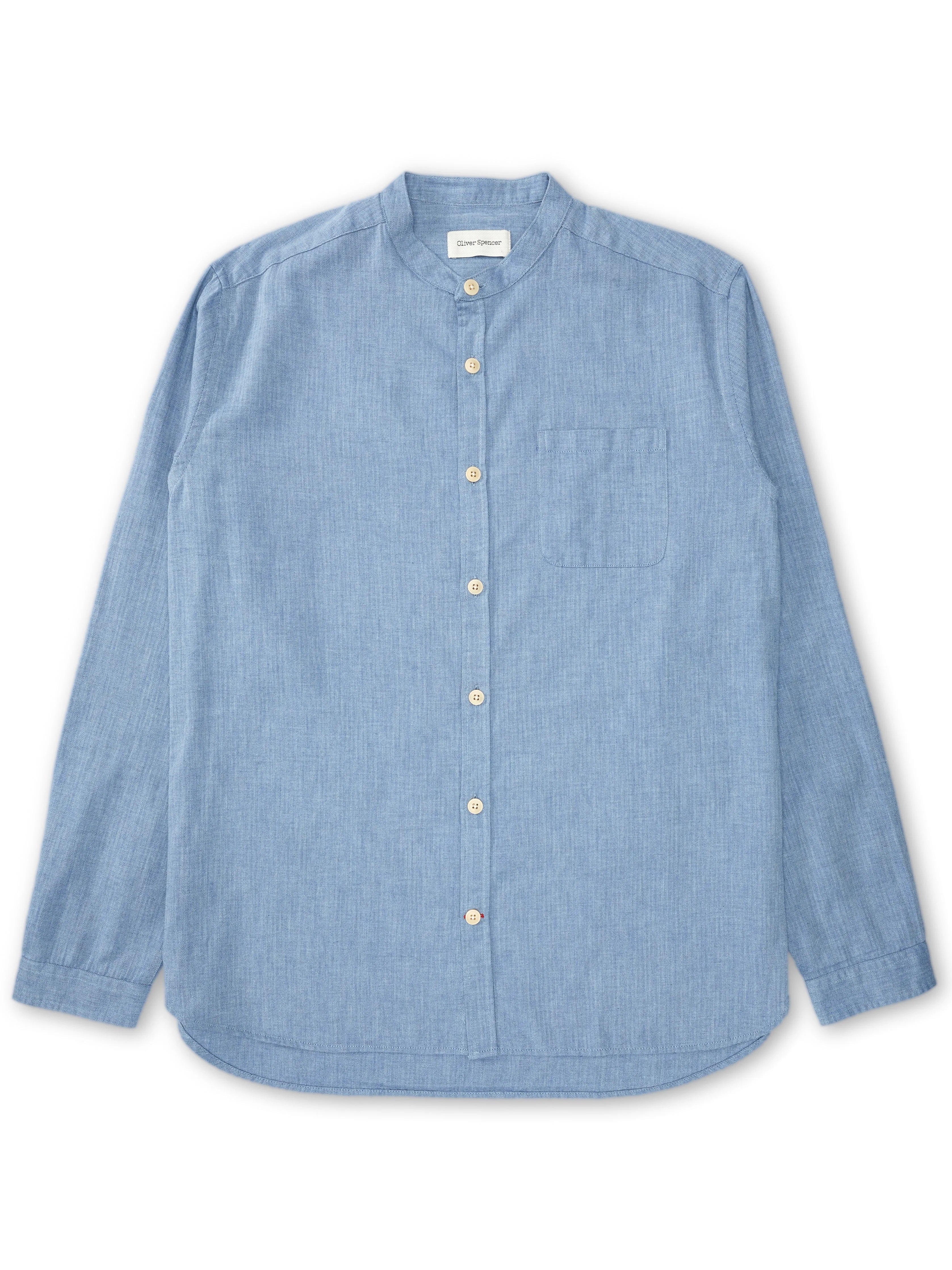 Grandad Shirt Wyatt Sky Blue