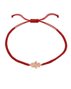 Hamsa [RED] - 14K Rose Gold