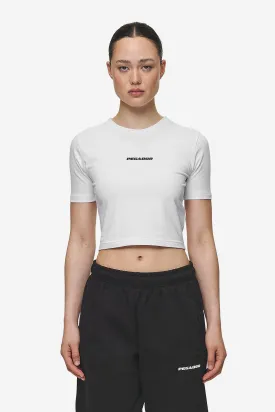 Ines Cropped Baby Tee White Black Gum