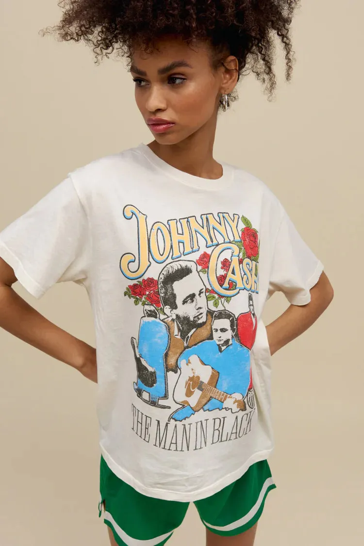 Johnny Cash A Man Comes Around Boyfriend Tee