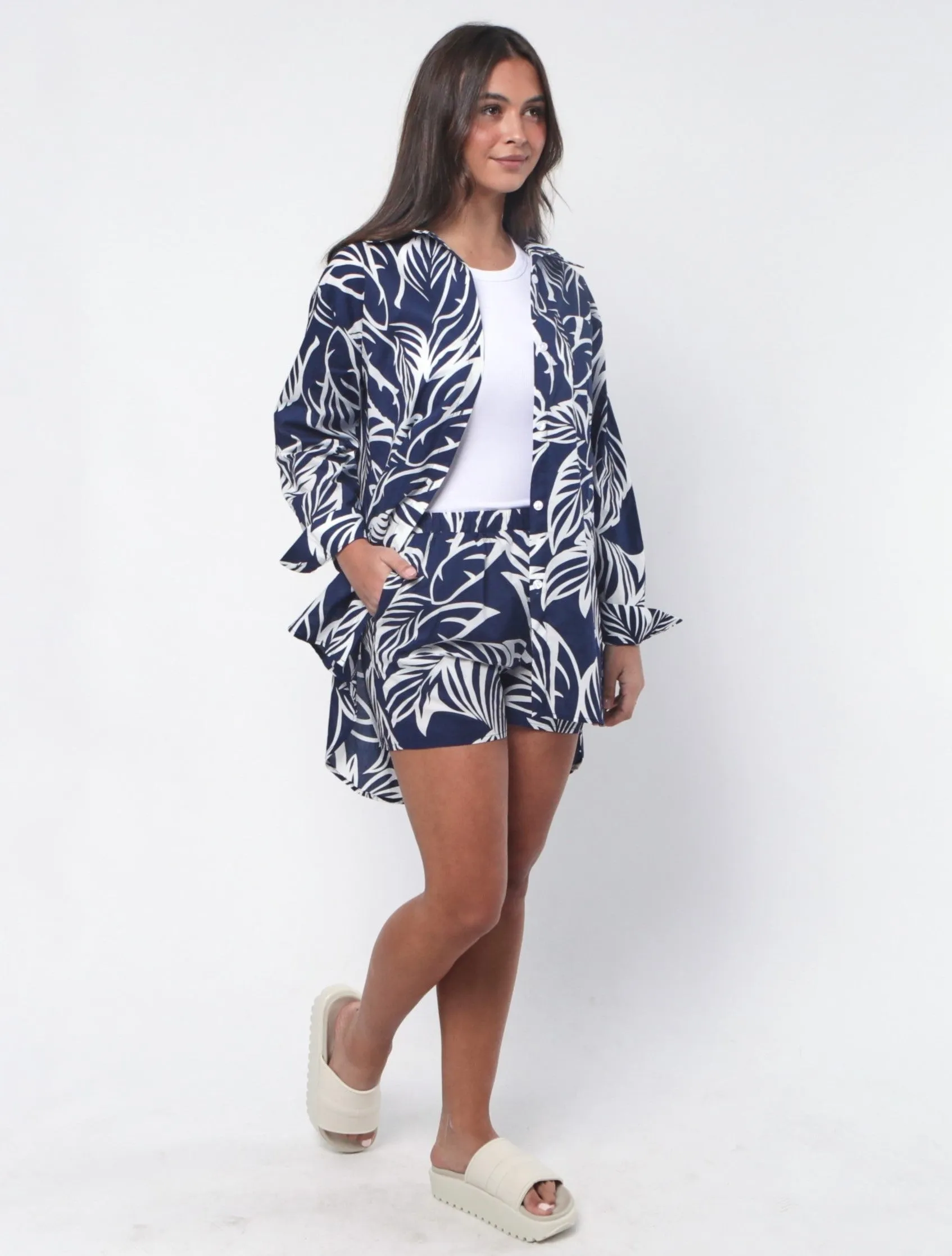 Lennox Shirt - Navy Print