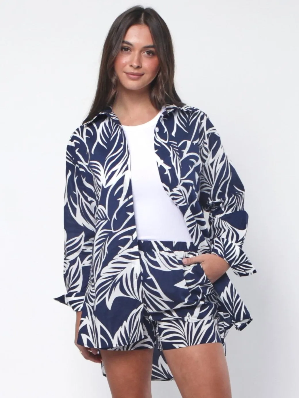 Lennox Shirt - Navy Print