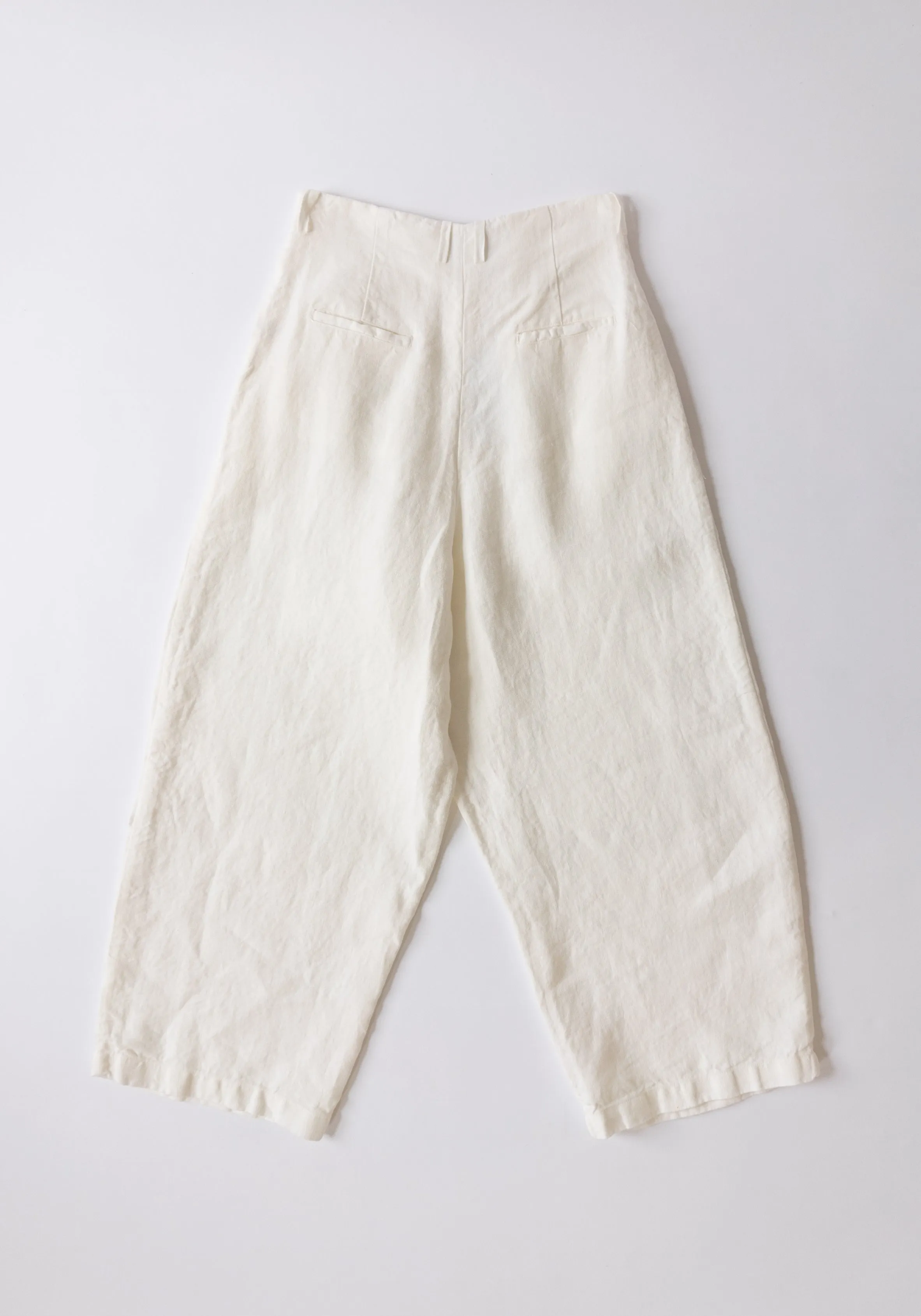 Linen Boy Trouser in Salt