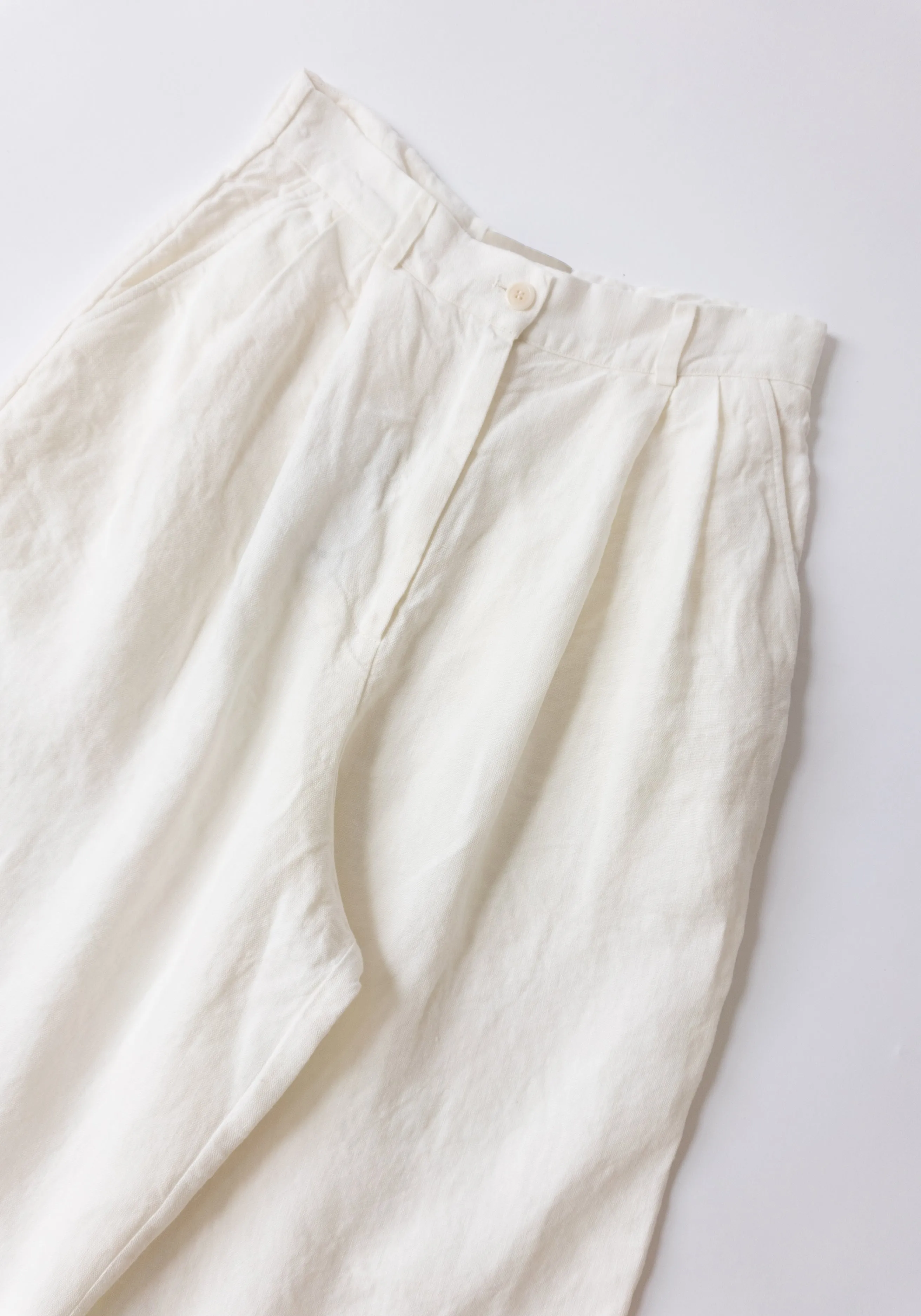 Linen Boy Trouser in Salt