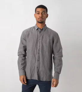 Linen LS Shirt Grey Marle