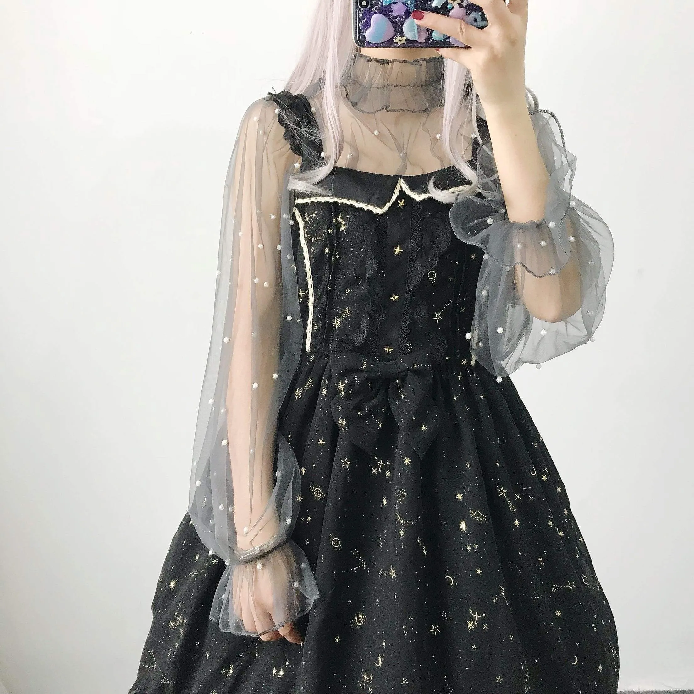 Lolita Lace Sheer Mesh Shirt