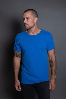 Men's Cotton Linen Patch Sleeve Tee