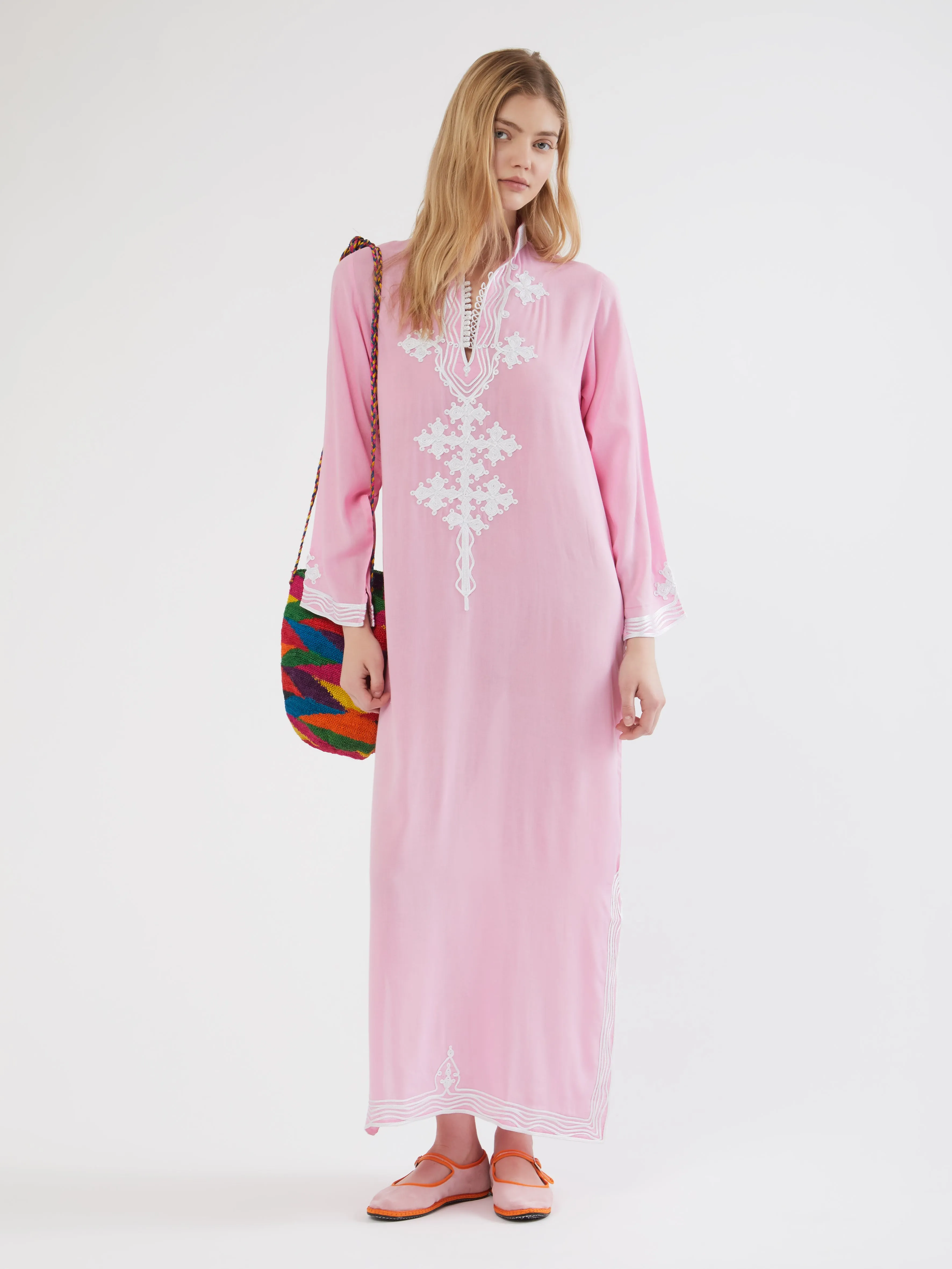 Moroccan Jade cotton kaftan