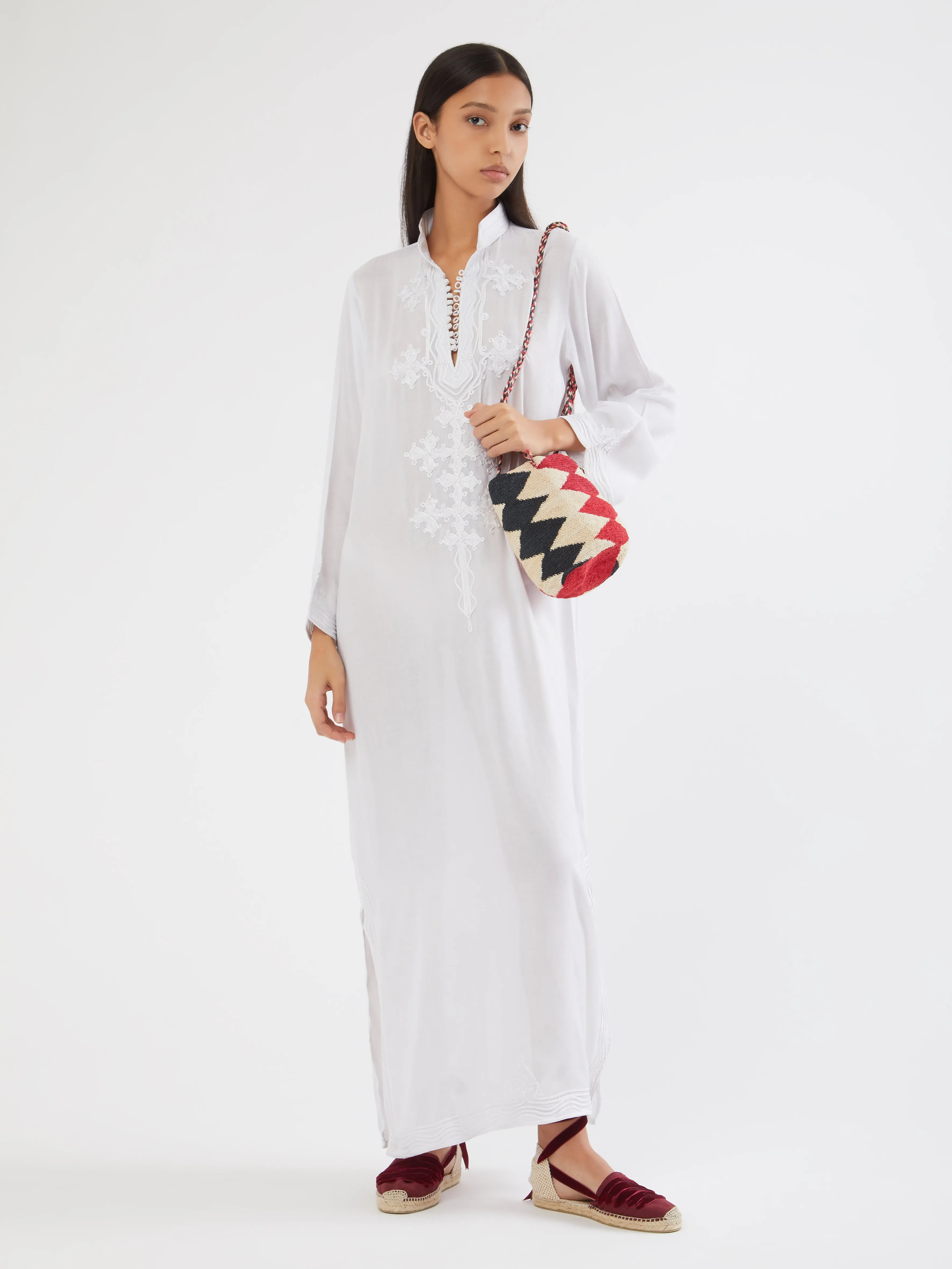 Moroccan Jade cotton kaftan