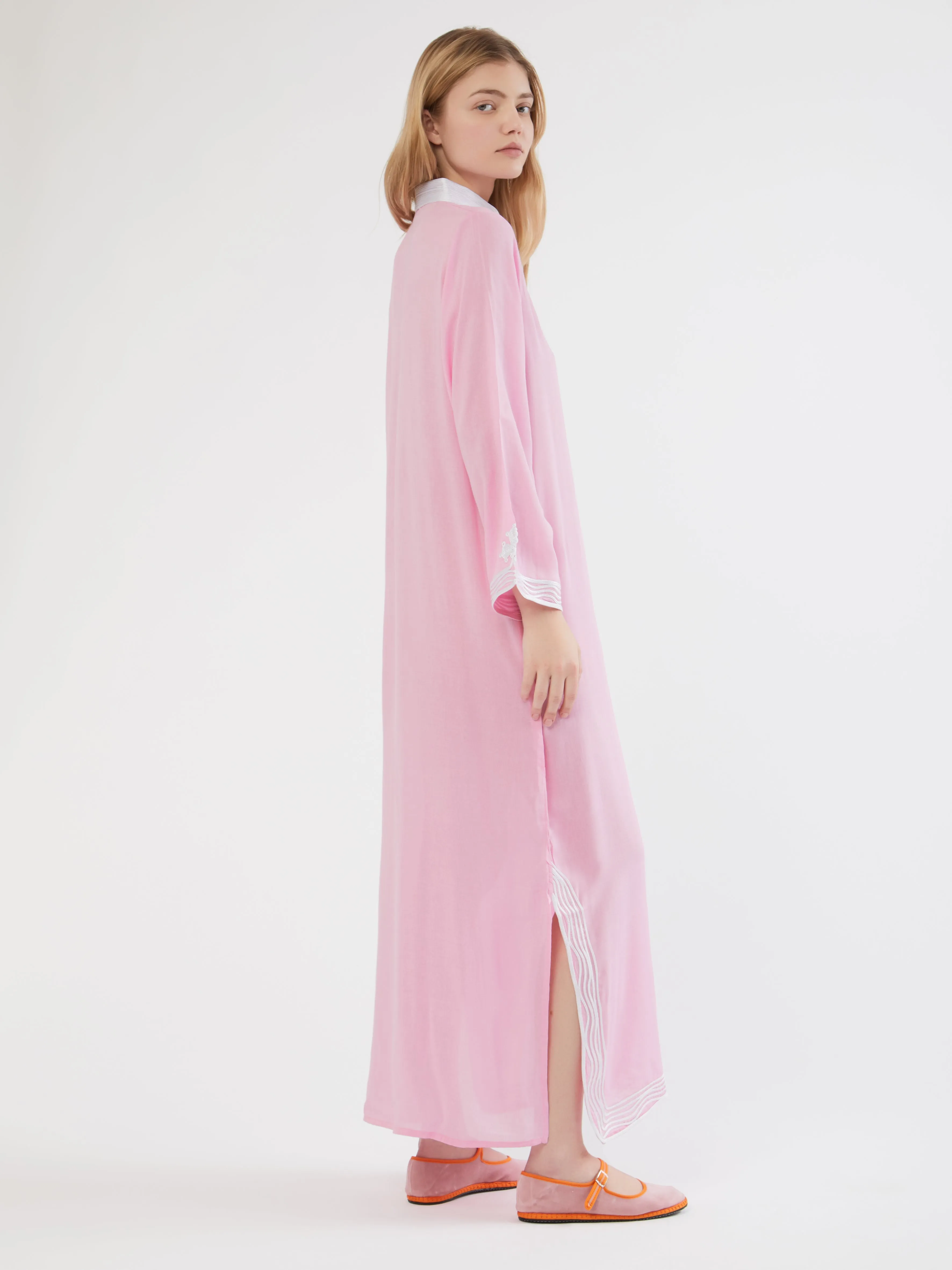 Moroccan Jade cotton kaftan