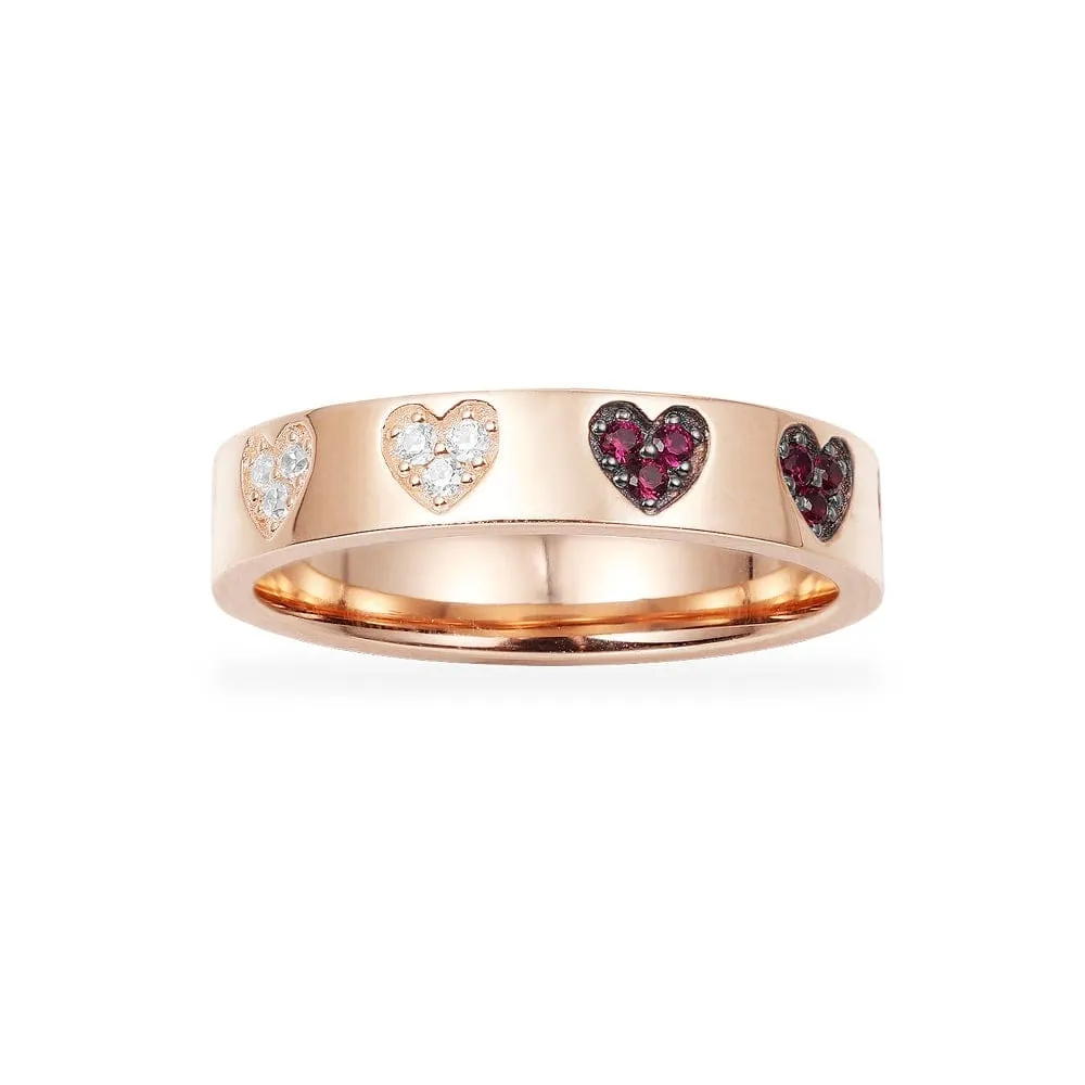 Multicolor Heart Ring