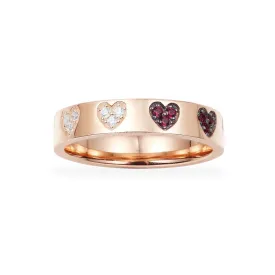 Multicolor Heart Ring