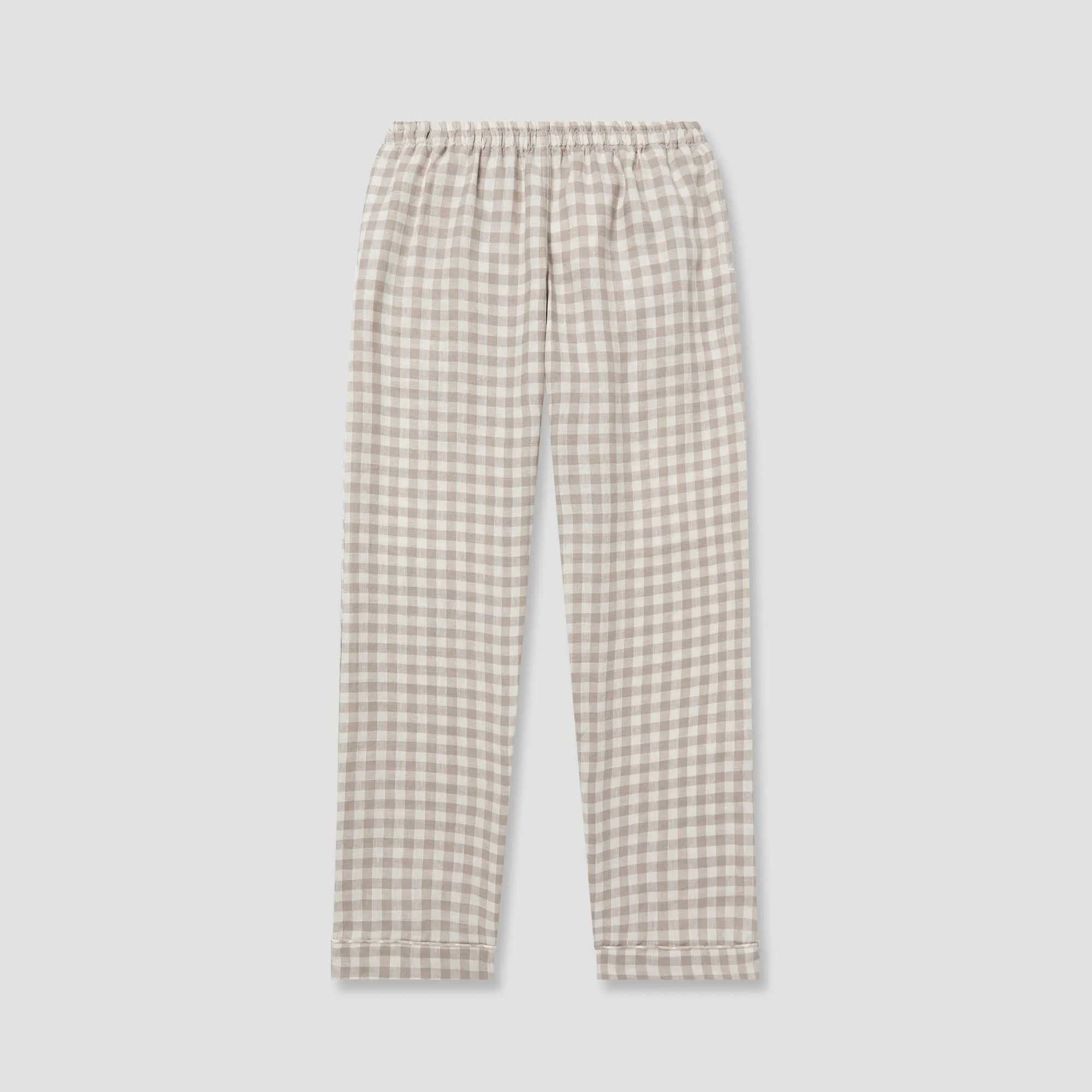 Mushroom Gingham Pyjama Trouser Set