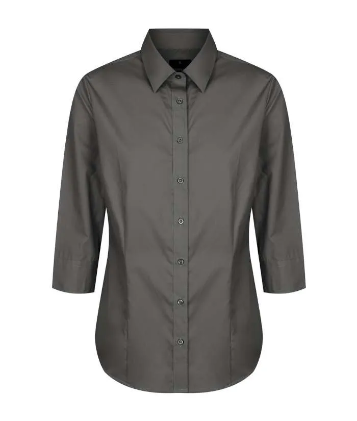 Nicholson Premium Poplin, Womens 3/4 Sleeve Shirt