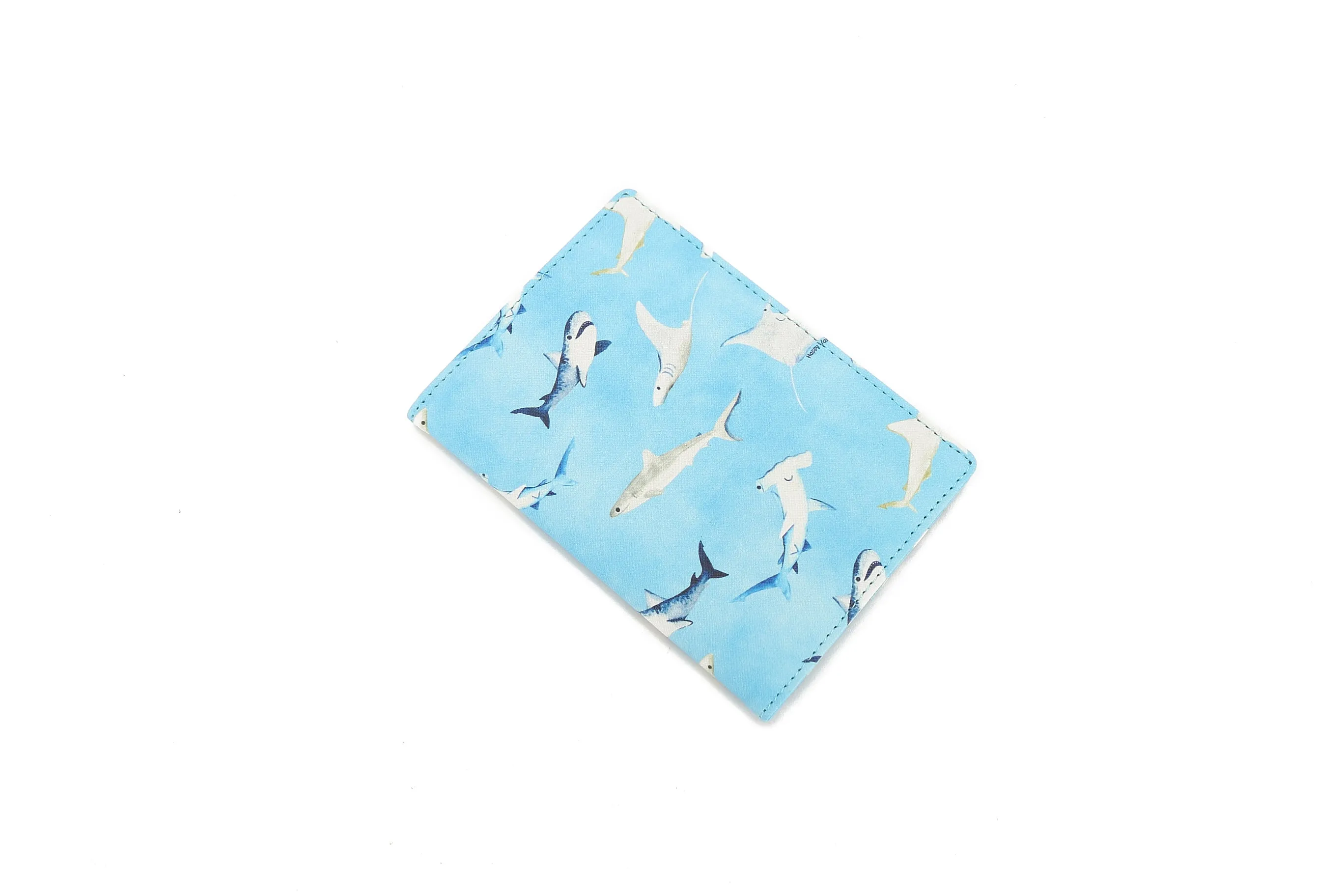 Passport Case Happy Sharks Blue