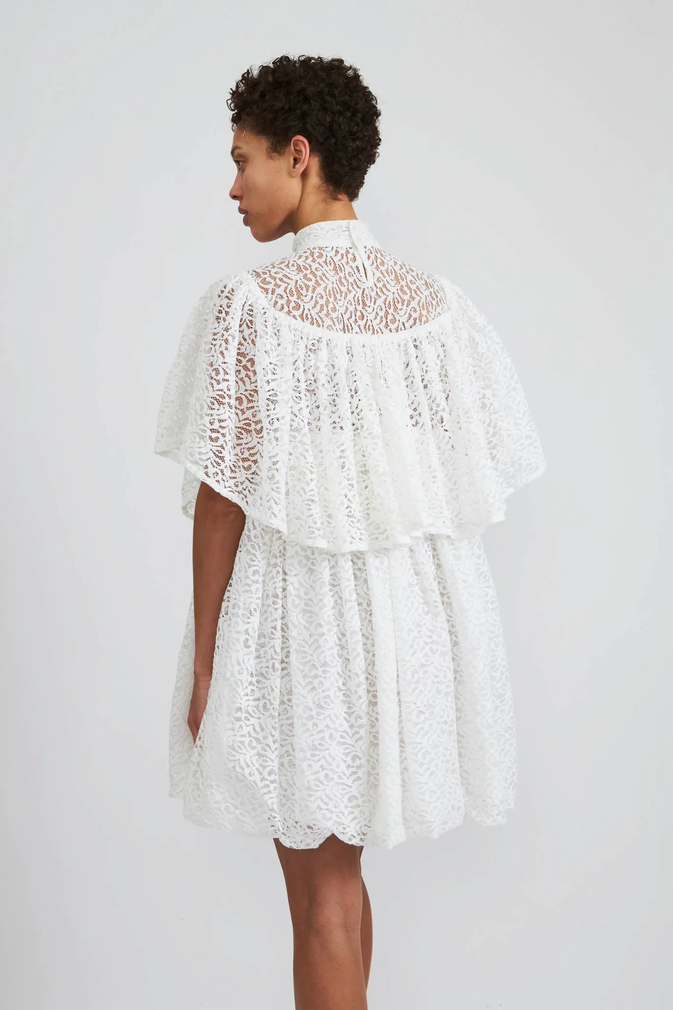 Percy Dress in White Lace