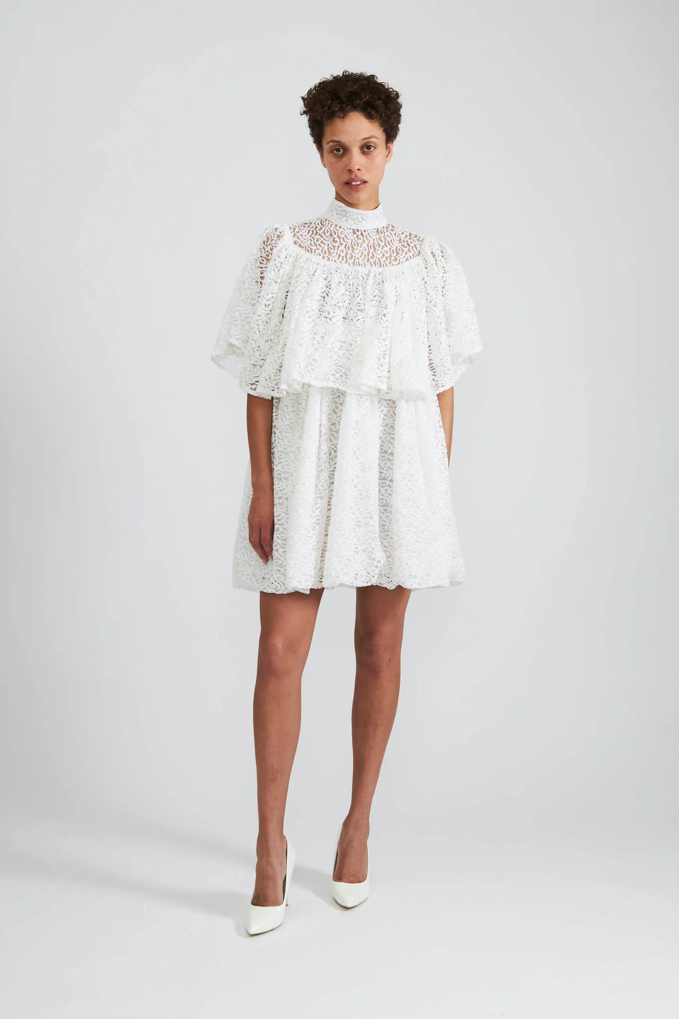 Percy Dress in White Lace