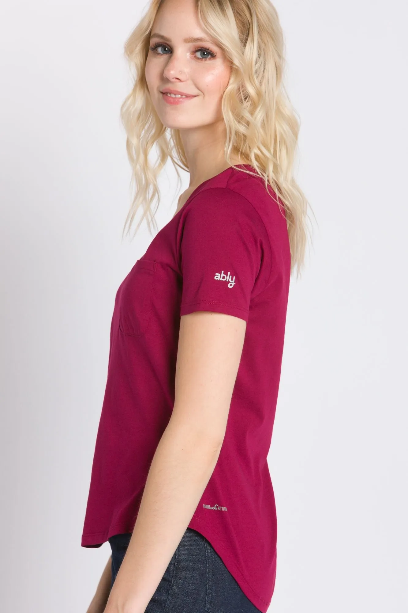 Polly | Women's Anti-Stain Dropped Neckline Tee